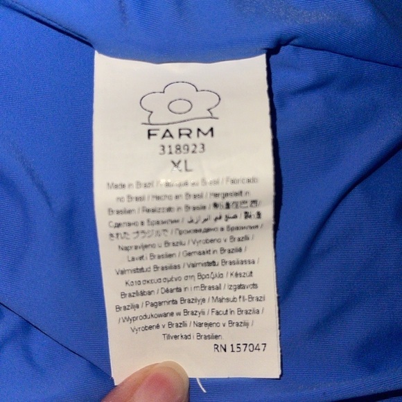 Farm Rio Watercolor Floral One Piece Swimsuit XL NWT - Picture 10 of 14